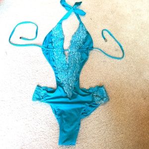 Teal Beach Bunny One Piece Swim